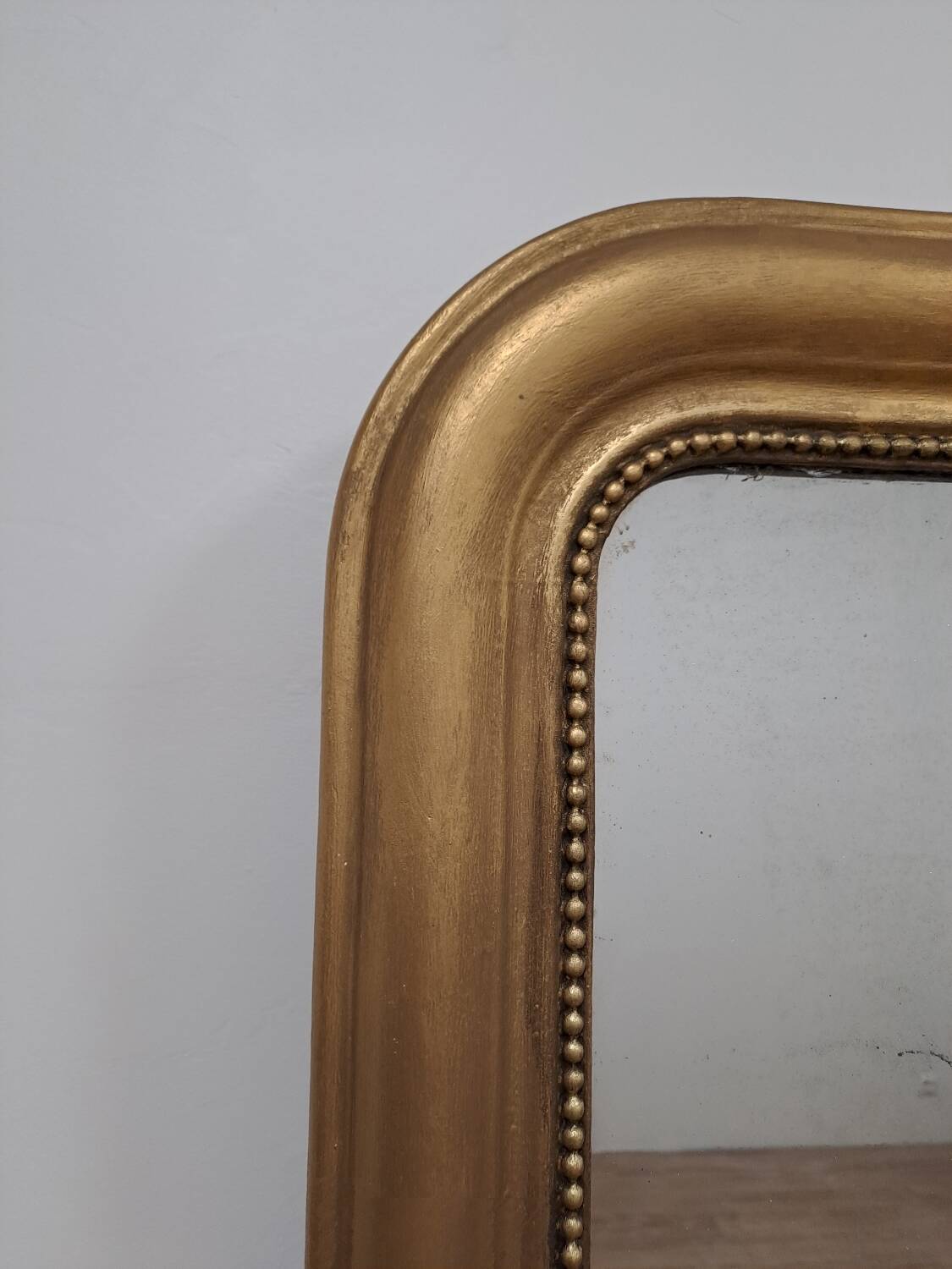 Large Louis Philippe mercury mirror 129 x 72 cm antique gold