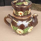 Alsatian glazed terracotta coffee pot
