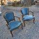 Pair of Louis XV style cabriolet armchairs
