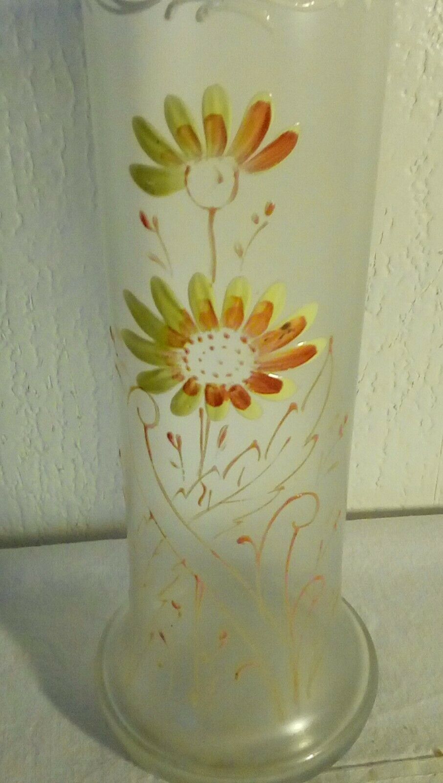 Emaille glass vase