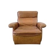 Vintage cognac leather armchair / single seater armchair / armchair