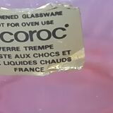 6 arcoroc pink glass coffee cups