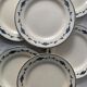 Lot of 8 flat plates and 8 hollow plates in ancient blue salins earthenware