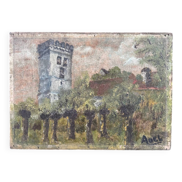 Small castle painting