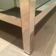 Pair of large side tables in chrome and bronze mirrors