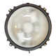 Black Industrial Cast Iron Wall or Ceiling Light from Elektrosvit, 1960s