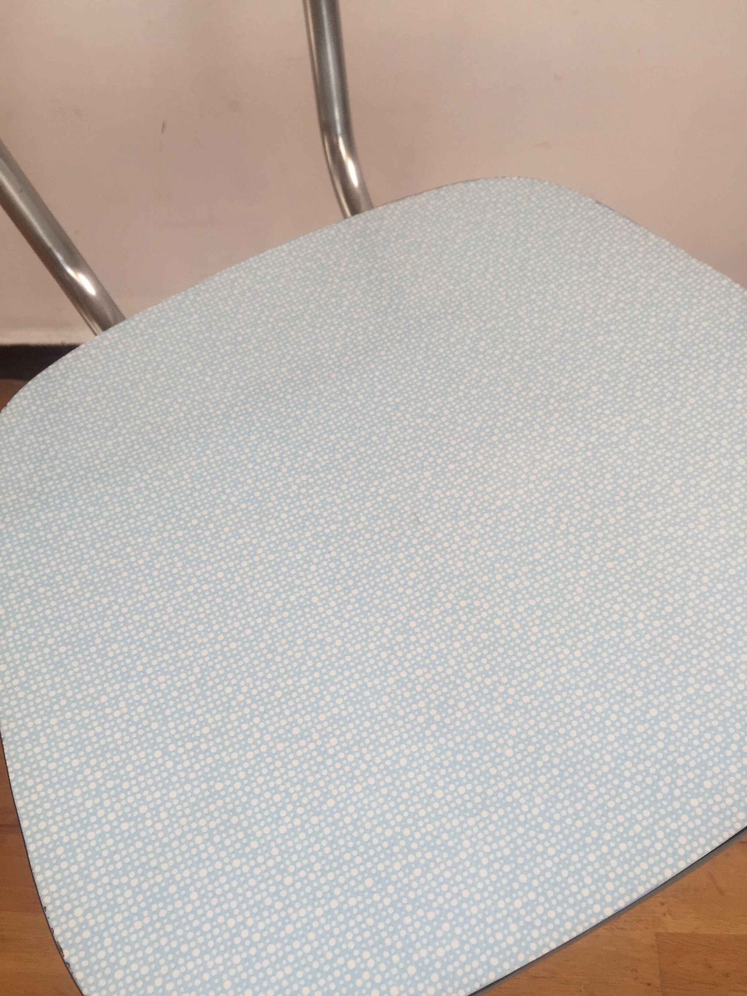 Blue formica chair