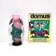 Postmodern Pink, Green and White Hand Blown Scavo Glass Vase, Murano, Italy