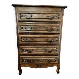 Carved weekly commode