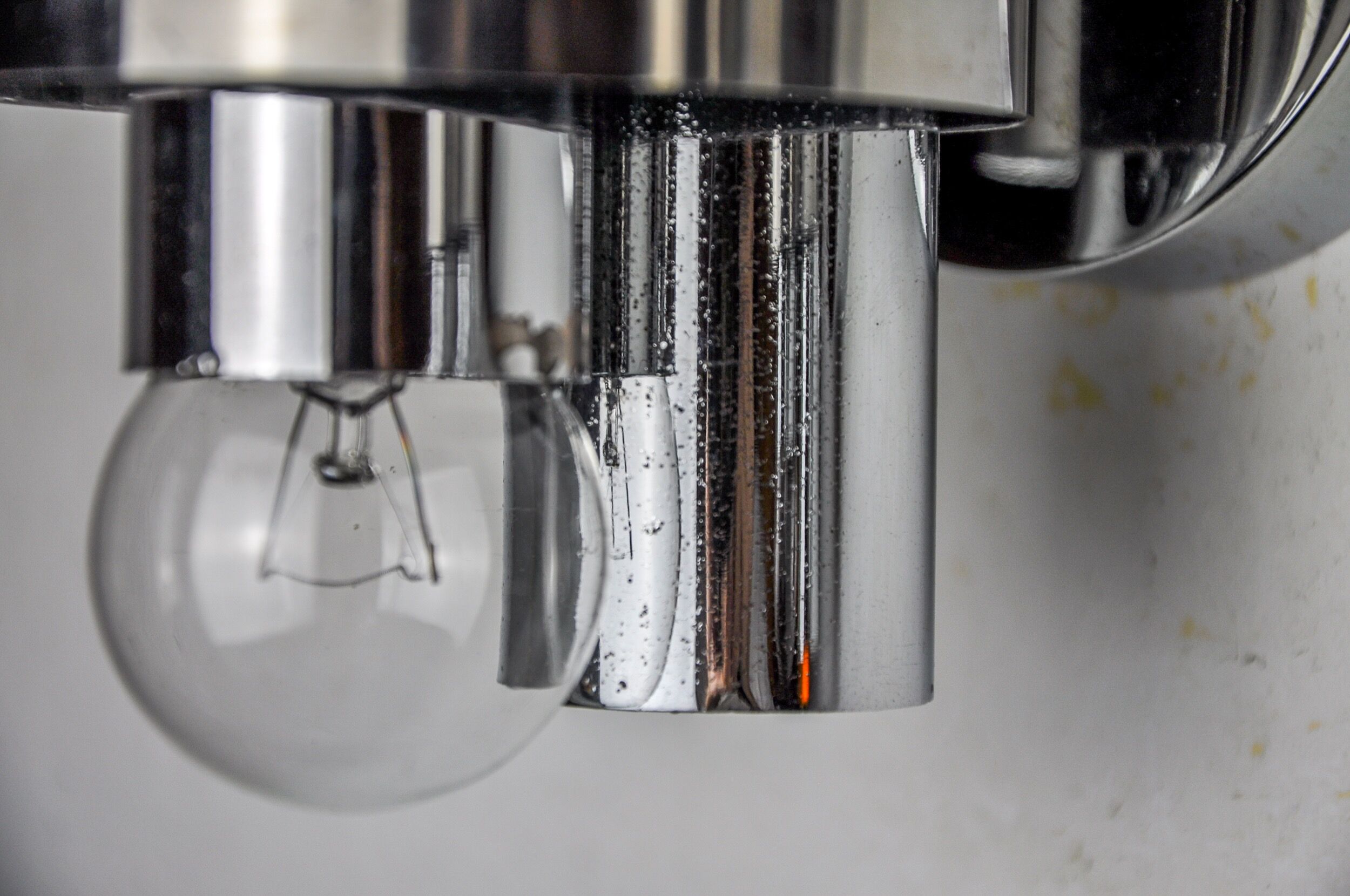 Pair of wall lights from Sciolari, chrome-plated metal, Italy, 1970