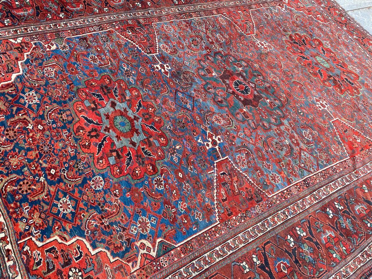 Nice old Persian carpet Afshar 220x298 cm