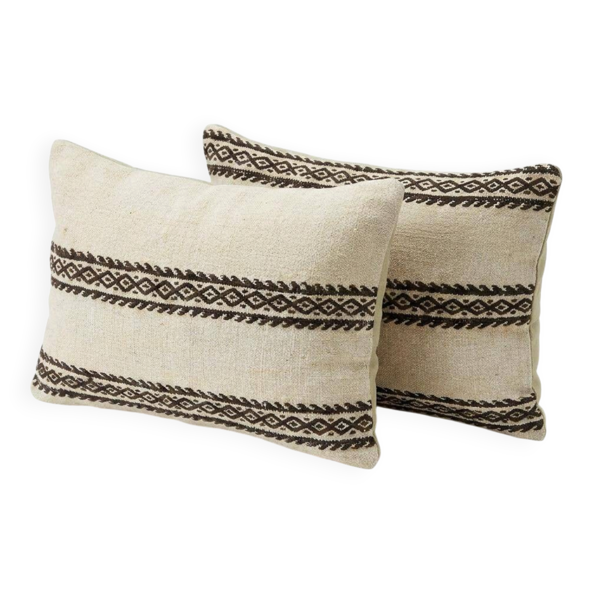 Set of 2 vintage kilim cushion covers 36x51 cm