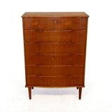 Commode "tallboy" en teck, Danemark, 1950