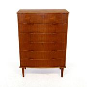 Commode "tallboy" en teck, Danemark, 1950