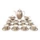 English coffee service for 12 people, “The Friendly Village” Johnson Bros 1960