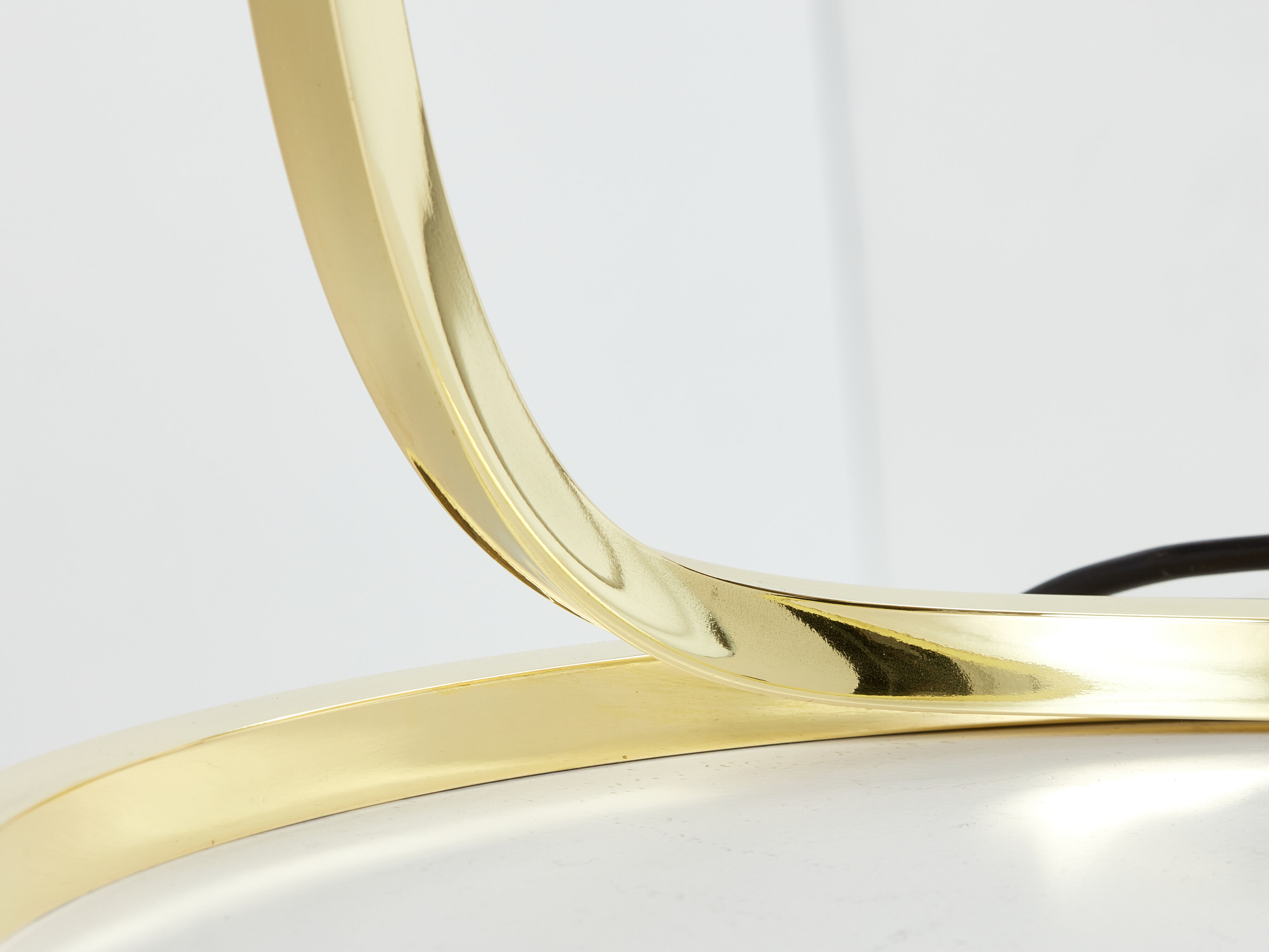 Rhubarb lamp in brass by Tommaso Barbi 1970