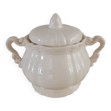 Sarreguemines ivory iron earth sugar bowl