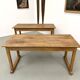 Pair of Vintage Community Tables in Solid Beech