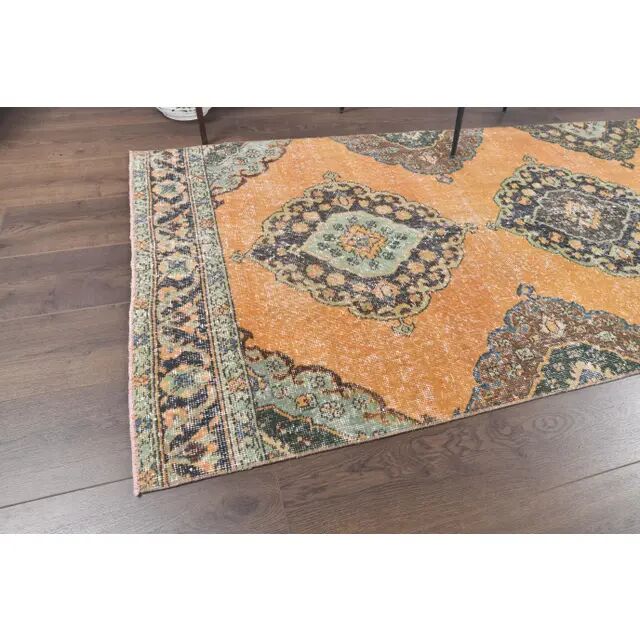 1960s Turkish Hand-Knotted Oriental Runner Rug 100x385