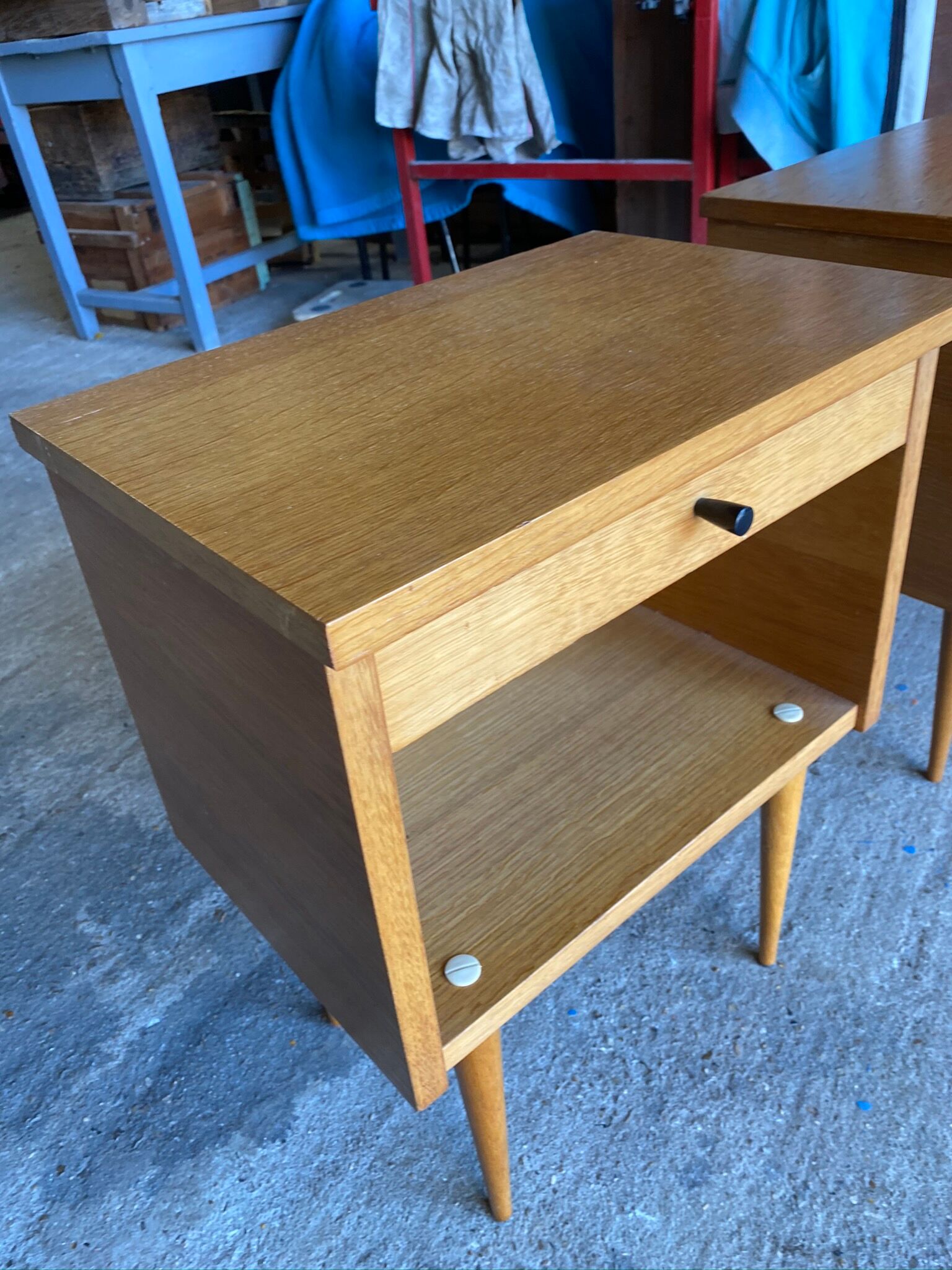 Pair of vintage bedsides, 60s