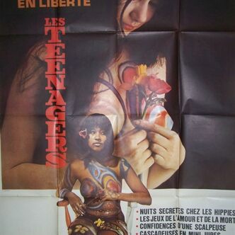 Affiche cinéma Hippies,lesTeenagers,1968,Salvator Dali,Paco Rabanne