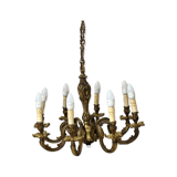 Vintage bronze louis xv style chandelier – 8 lights