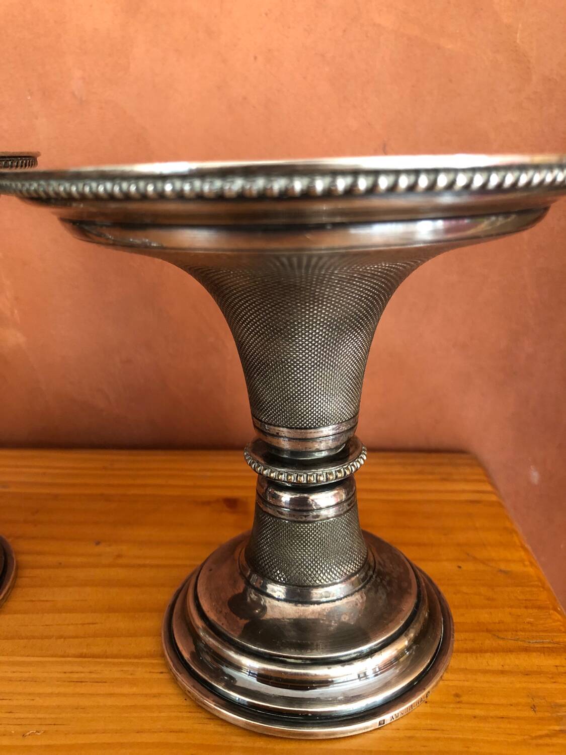 Silver candlesticks by TH HENRY