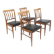 Set of 4 Scandinavian teak chairs, Sweden, 1960.