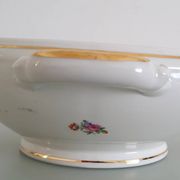 Limoges enamelled porcelain soup tureen