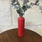 Red stoneware bottle vase - soliflore