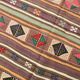 Tapis kilim vintage en laine, motifs géométriques et tons pastel,146x224 Cm
