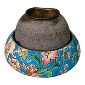Pyrogen in Longwy XXth enamels with scraper