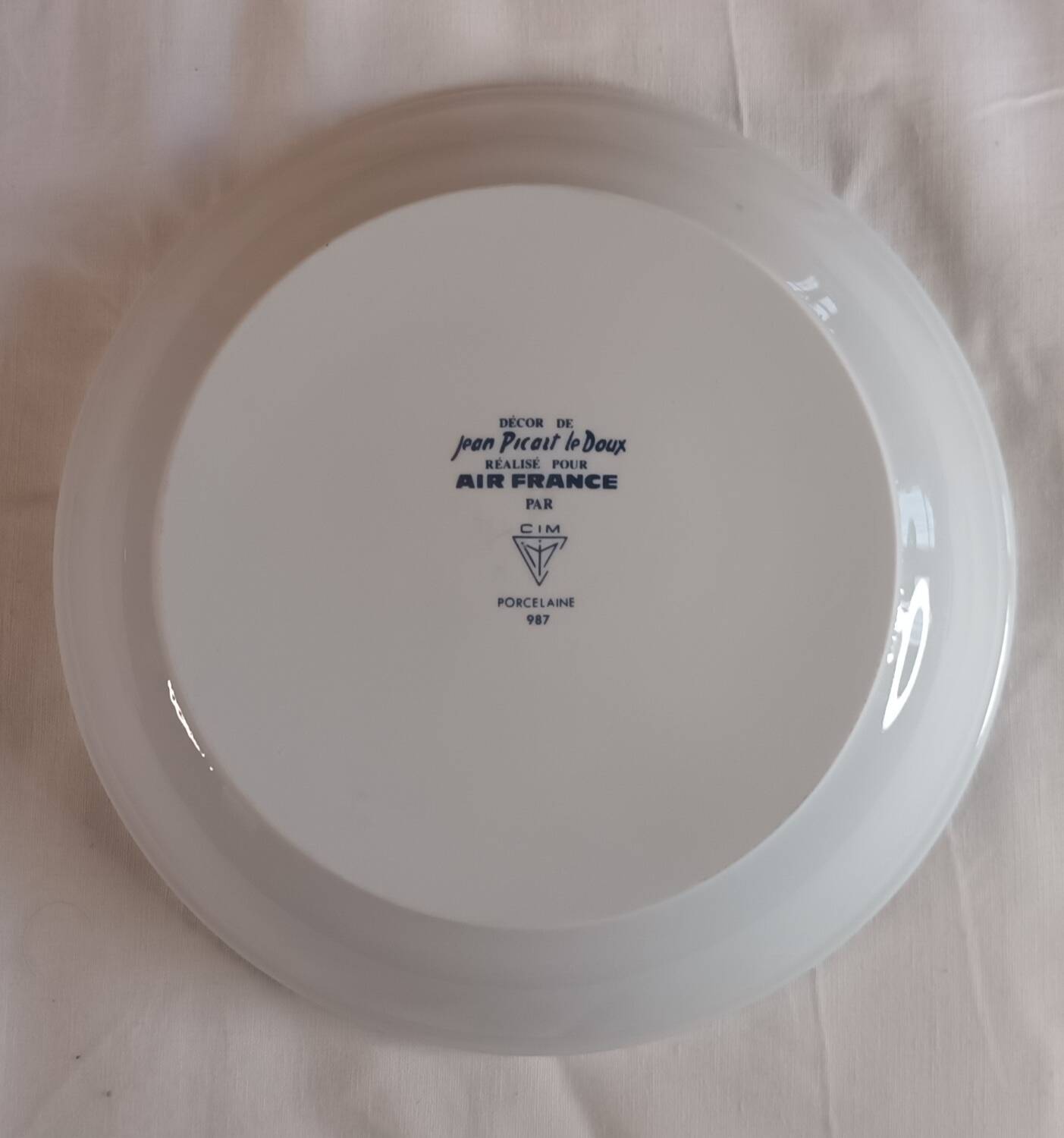 Jean Picart le Doux soup plates for Air France