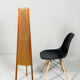 Mid-century floor lamp, sisal/teak wood, Temde, Switzerland, 1960s.