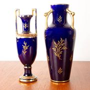 Neo-Classical style porcelain vase, cobal blue, Pinon-Heuzé 1930.