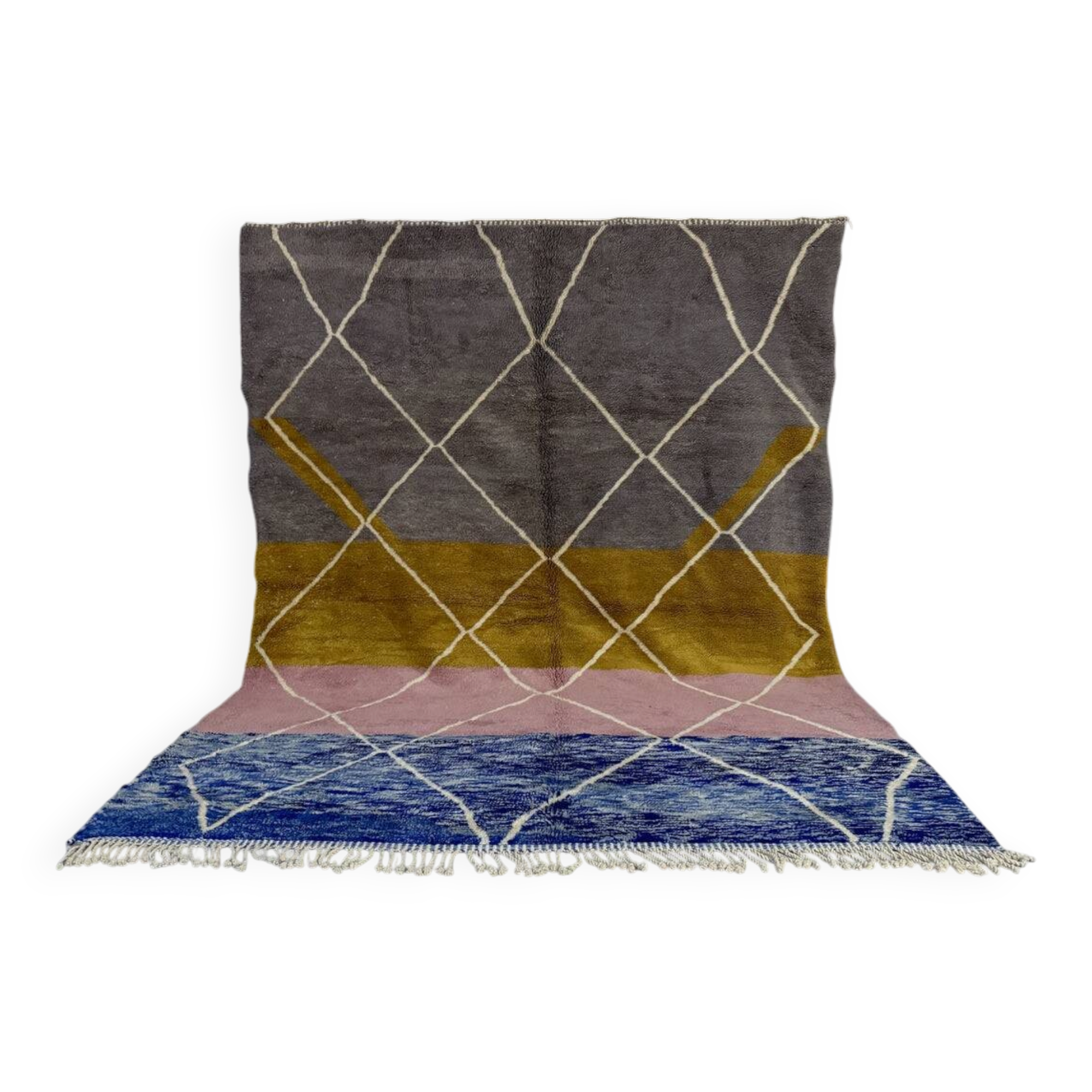 Multicoloured wool rug - Handmade custom living room rug 3/2