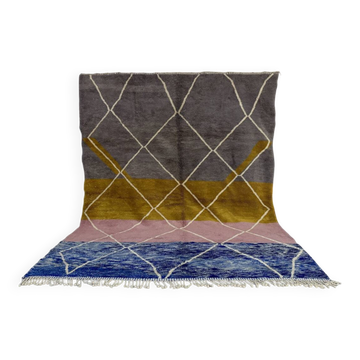 Tapis en laine multicolore - Tapis de salon fait main sur mesure 3/2