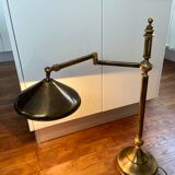 Vintage 1950s gold brass lamp