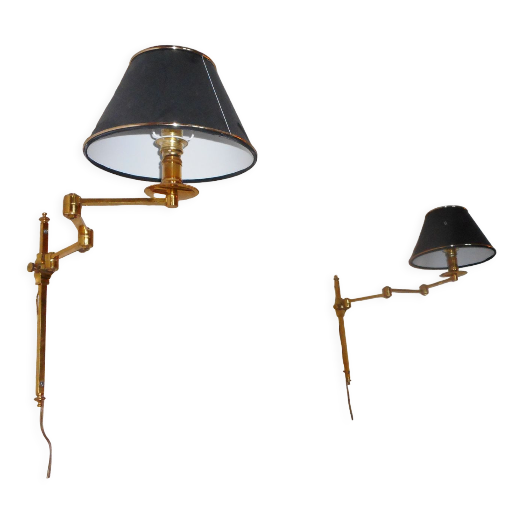 Pair of brass sconces