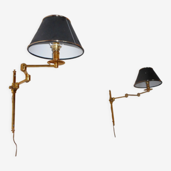 Pair of brass sconces