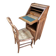 Set consisting of a small scriban desk and its antique chair.