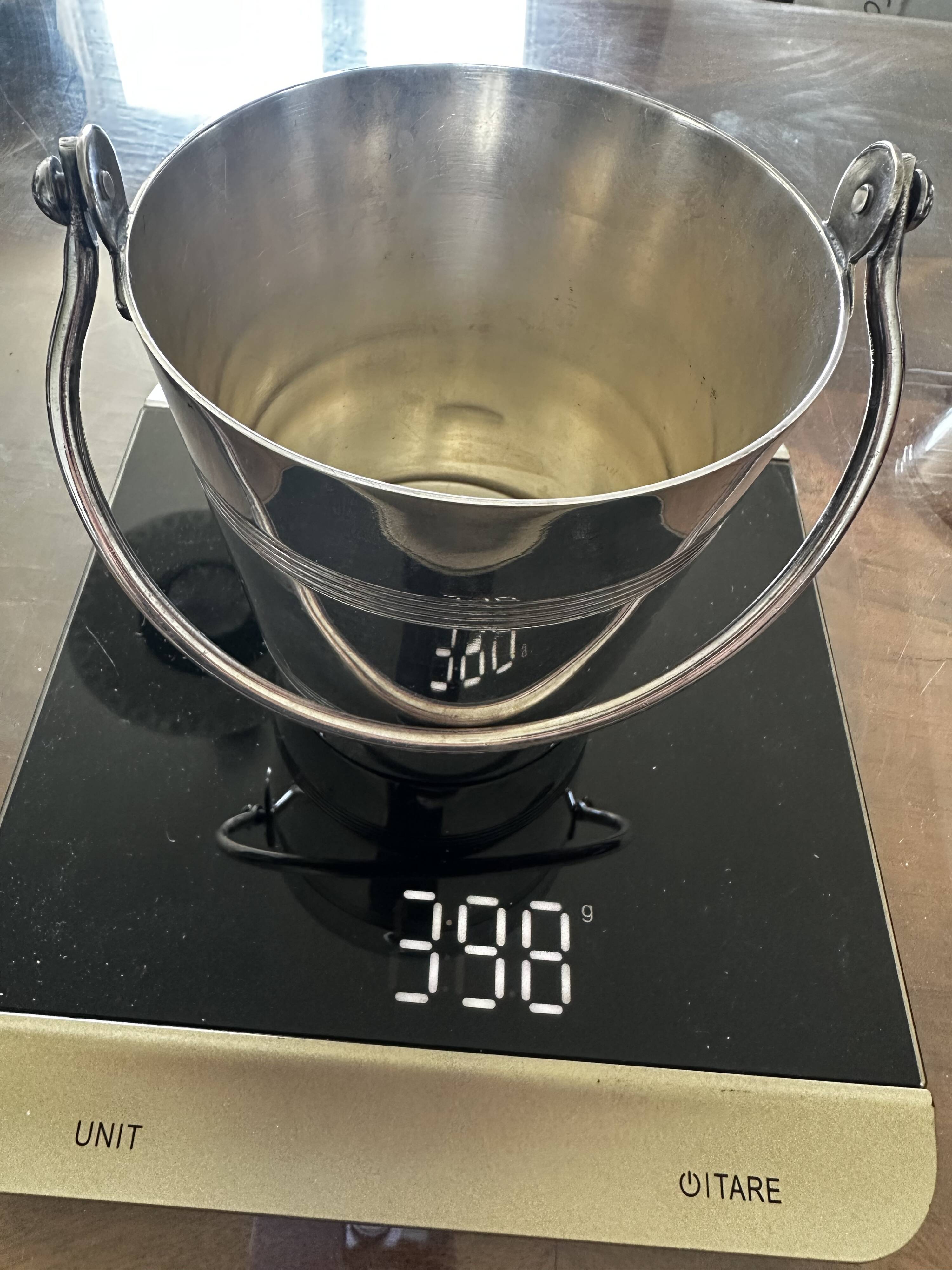 Ice bucket, 1930s period, silver-plated metal, 11 cm high