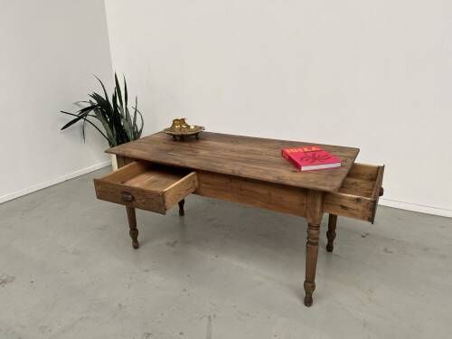 Farm work table in solid pine, 1950s