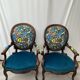Paire de fauteuils cabriolet retapissés, années 30-40
