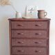 Commode en rotin vintage circa années 70