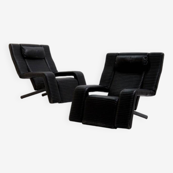 Set of Postmodern Reclining Loungechairs by G.P. Vitelli & T. Ammannati for Brunati Italy