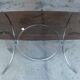 Vintage Italian glass and metal table 1970