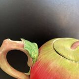 Vintage Apple Teapot in Barbotine – Retro / Cottagecore Decor