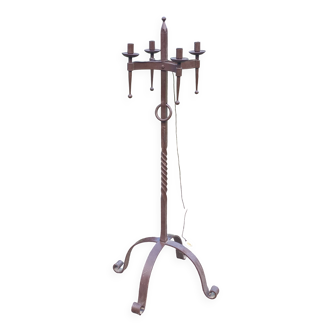 Lampadaire des années 50 en fer forgé
