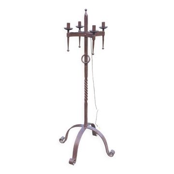 Lampadaire des années 50 en fer forgé